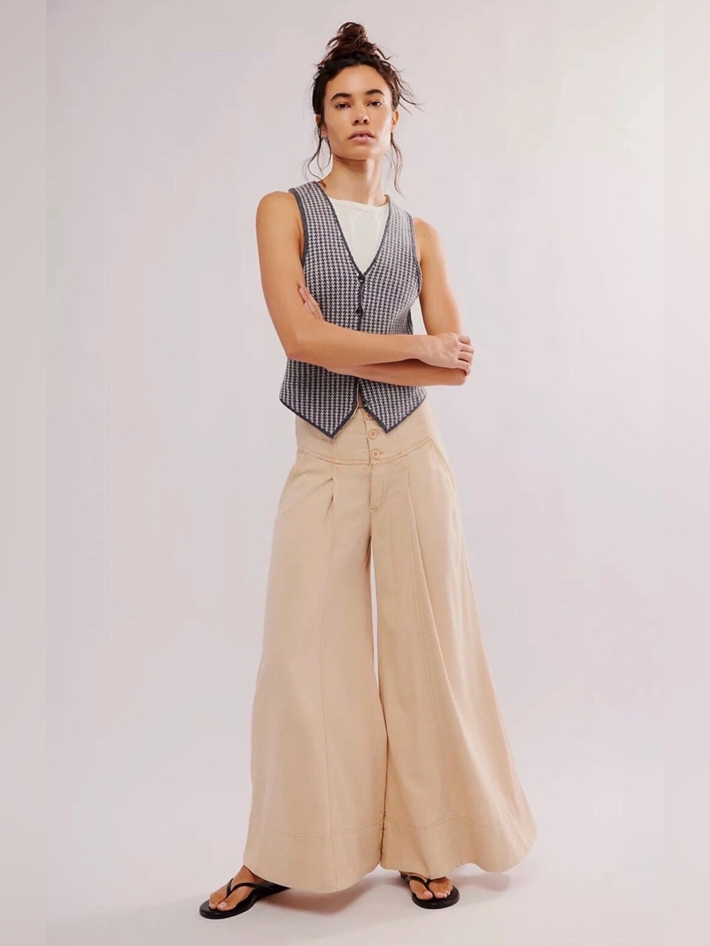 Free people maxed out Wide leg Trousers $148